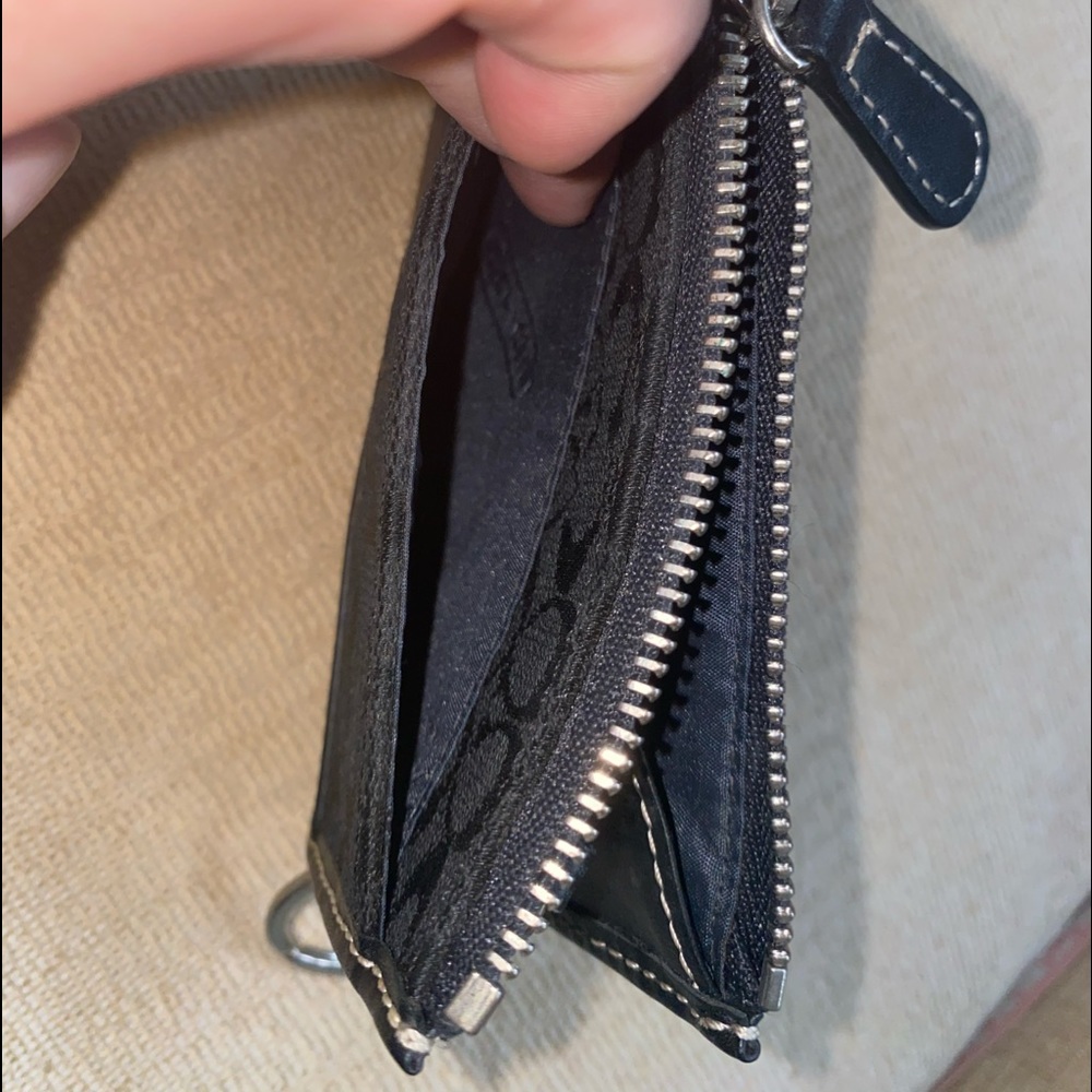 Coach Signature Zip Key Case - Picture 8 of 13